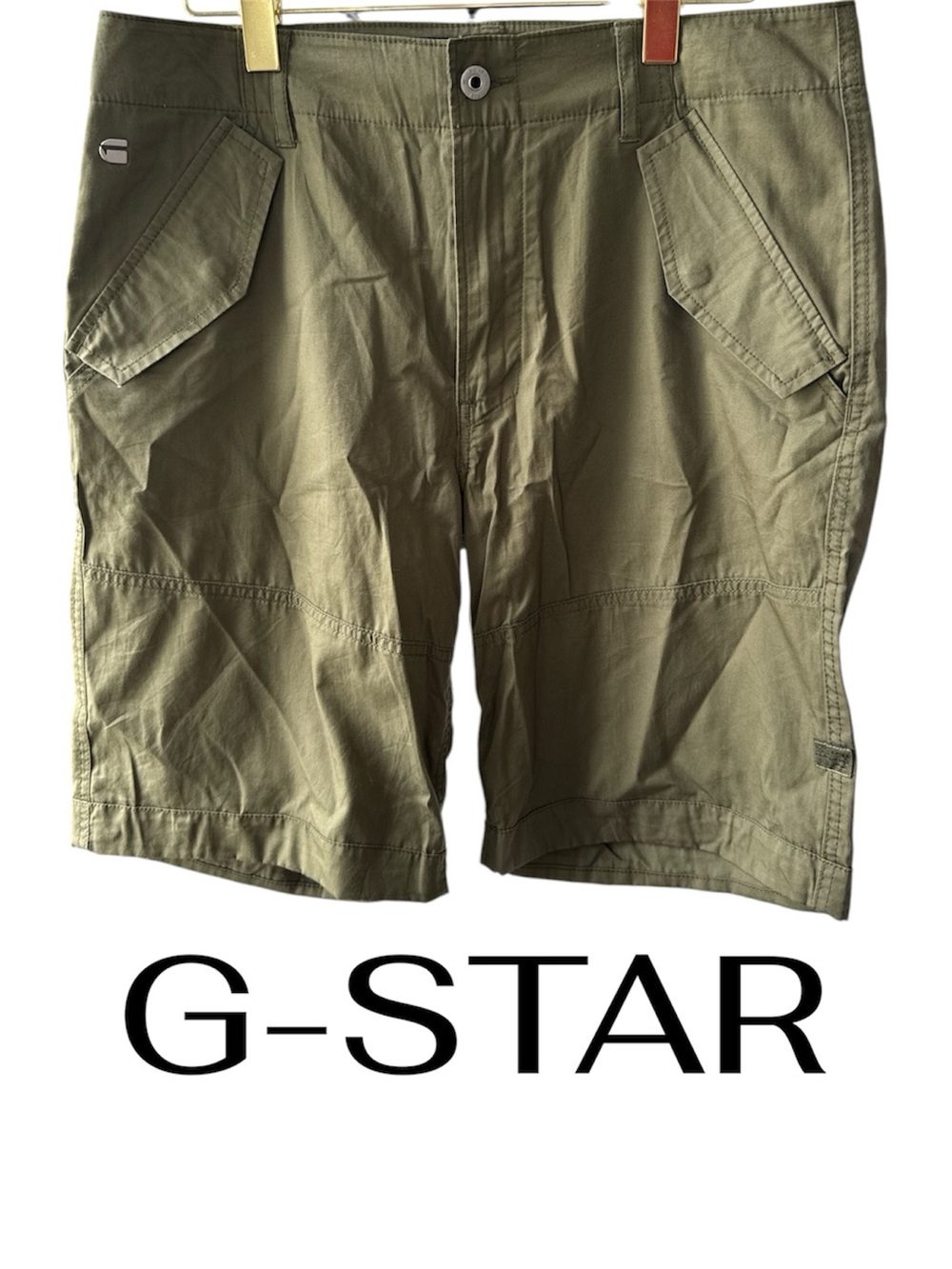 G-Star Men's Cargo Shorts in Olive | Medium 33 | NWOT